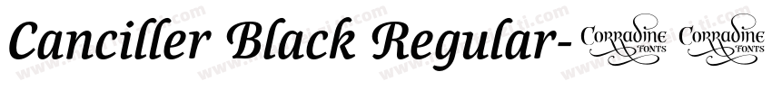 Canciller Black Regular字体转换